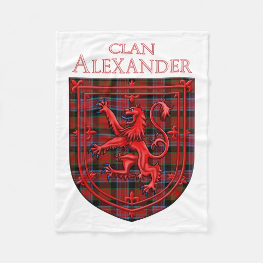 Couverture Polaire Alexander Tartan Scottish Plaid Lion Rampant (Devant)