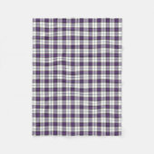 Couverture Polaire Alexandre de Menstry Tartan, plaid blanc et violet (Devant)