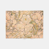 Couverture Polaire Alfonse Mucha Art Nouveau Peonies (Devant (Horizontal))