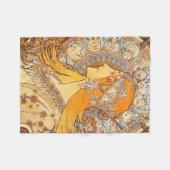 Couverture Polaire Alfonse Mucha Zodiac Art nouveau femme (Devant (Horizontal))