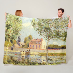 Couverture Polaire Alfred Sisley Maisons sur les rives du Loing