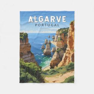 Couverture Polaire Algarve Portugal Travel Art Vintage