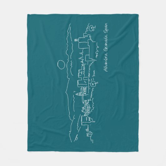 Couverture Polaire Alhambra coucher de soleil (Devant)