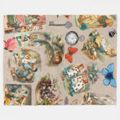 Couverture Polaire Alice à Wonderland Cheshire Cat Characters (Devant (Horizontal))