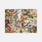 Couverture Polaire Alice au pays des merveilles Tea Party Art (Devant (Horizontal))
