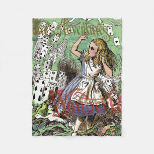 Couverture Polaire alice cartes d'aventure merveilleux chapeau lapin