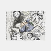 Couverture Polaire Alice de lapin blanc au pays des merveilles (Devant (Horizontal))