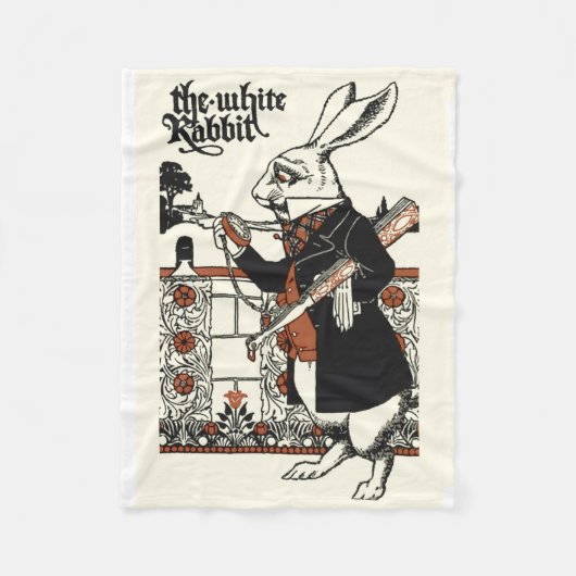 Couverture Polaire Alice White Rabbit Classic Wonderland (Devant)