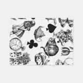 Couverture Polaire Alice White Rabbit Wonderland Classic (Devant (Horizontal))