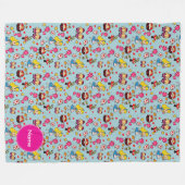 Couverture Polaire Alice Wonderland Mad Hatter Cat Doodle (Devant (Horizontal))