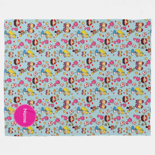 Couverture Polaire Alice Wonderland Mad Hatter Cat Doodle (Devant (Horizontal))