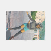 Couverture Polaire Alien Femme Roller Patinage Imaginaire Art Blanket (Devant (Horizontal))