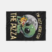 Couverture Polaire Alien Im Just Here For Zza Funny Food Snack Women (Devant (Horizontal))