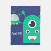 Couverture Polaire Alien personnalisé - Navire spatial Lancer la couv (Devant)