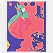 Couverture Polaire Alien Planet Retro Sci-Fi (Devant)