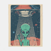 Couverture Polaire Alien UFO (Devant)