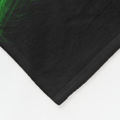 Couverture polaire Alien verte personnalisée (Coin)