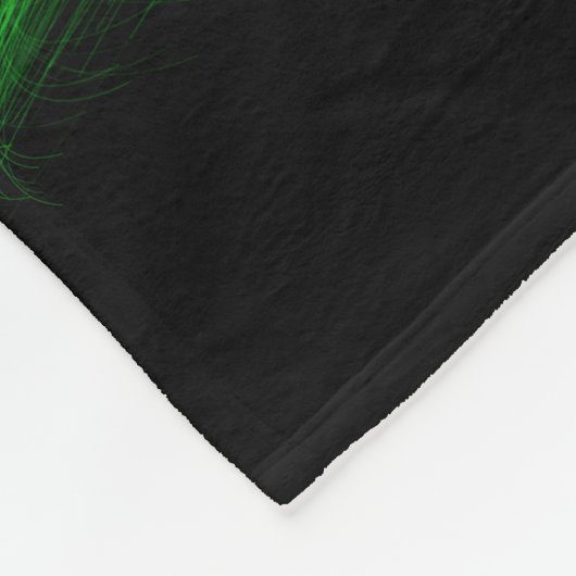 Couverture polaire Alien verte personnalisée (Coin)