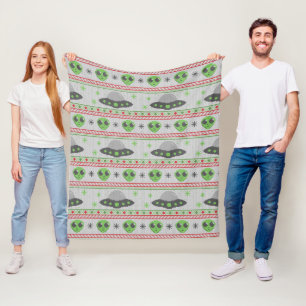 Couverture Polaire Alien Vilain Sweat de Noël