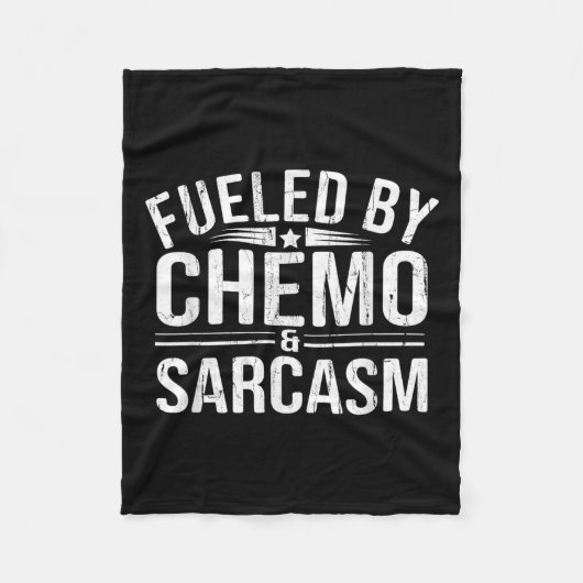 Couverture Polaire Alimenté Par Chemo Sarcasm, Chimiothérapie Drôle,  (Devant)