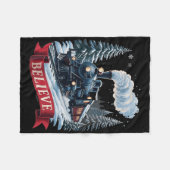 Couverture Polaire All Aboard Polar Express Christmas North Pole Xmas (Devant (Horizontal))