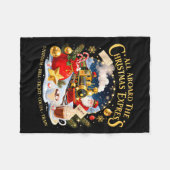 Couverture Polaire All Aboard The Christmas Express Train Santa Holid (Devant (Horizontal))