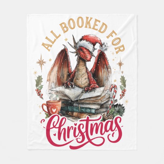 Couverture Polaire All Booked for Christmas Dragon  (Devant)