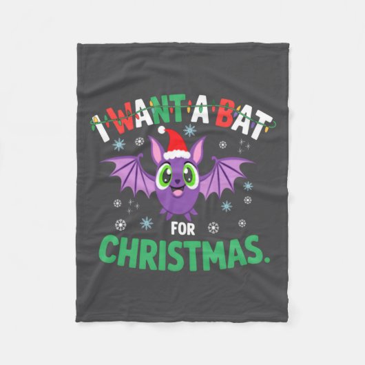 Couverture Polaire All I Want For Christmas Is A Bat Ugly Xmas Holida (Devant)