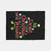 Couverture Polaire All I Want For Christmas Is A New President (Devant (Horizontal))