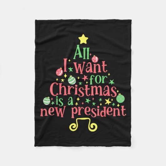 Couverture Polaire All I Want For Christmas Is A New President (Devant)
