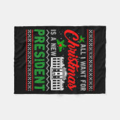 Couverture Polaire All I Want For Christmas Is A New President Ugly S (Devant (Horizontal))