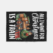 Couverture Polaire All I Want For Christmas Is A Steam Train Locomoti (Devant (Horizontal))