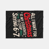 Couverture Polaire All I Want For Christmas Is My Students To Stop Sa (Devant (Horizontal))