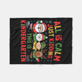 Couverture Polaire All Is Calm Funny Xmas Kindergarten Christmas Seas (Devant (Horizontal))