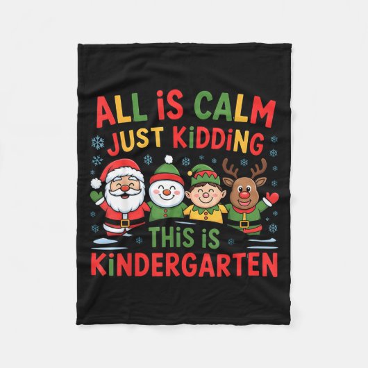 Couverture Polaire All Is Calm Funny Xmas Kindergarten Christmas Seas (Devant)