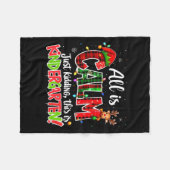 Couverture Polaire All Is Calm Just Kidding Kindergarten Christmas Te (Devant (Horizontal))