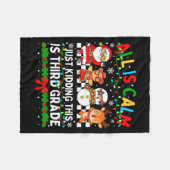 Couverture Polaire All Is Calm Just Kidding This Is Third Grade Chris (Devant (Horizontal))