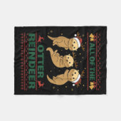 Couverture Polaire All Of The Otter Reindeer Sweet Christmas Otters (Devant (Horizontal))