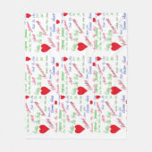 Couverture Polaire All the World, Many languages for Merry Christmas (Devant)