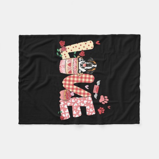 Couverture Polaire All You Need Is Love Saint Bernard And Coffee Vale (Devant (Horizontal))