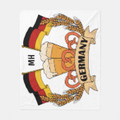 Couverture Polaire Allemand Beer couvre-molleton monogramme personnal (Devant)