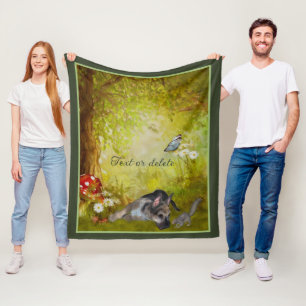Couverture Polaire Allemand Berger Chien Imaginaire Chien Art Personn