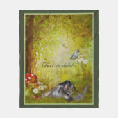 Couverture Polaire Allemand Berger Chien Imaginaire Chien Art Personn (Devant)