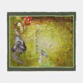 Couverture Polaire Allemand Berger Chien Imaginaire Chien Art Personn (Devant (Horizontal))