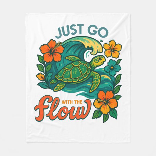 Couverture Polaire Aller avec la tortue (Devant)