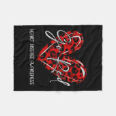 Couverture Polaire Aller Rouge Pour Les Femmes Mois De Sensibilisatio (Devant (Horizontal))