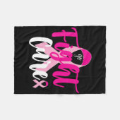 Couverture Polaire Allez combattre Cure Rose Ruban Sensibilisation au (Devant (Horizontal))