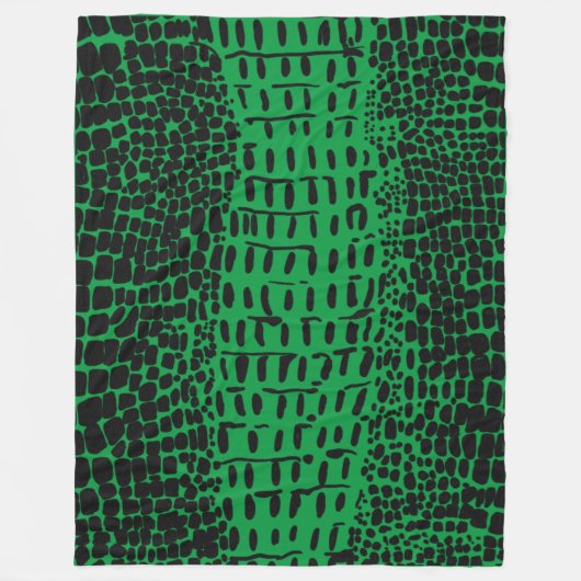 Couverture Polaire Alligator vert caché (Devant)