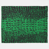 Couverture Polaire Alligator vert caché (Devant (Horizontal))