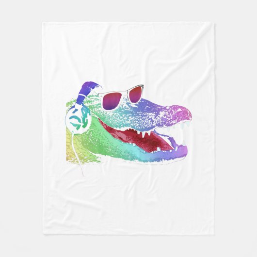 Couverture Polaire Alligator With Headphones And Sung (Devant)